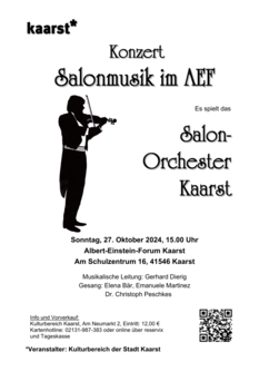 Salonmusik im AEF. Salon-Orchester Kaarst Salonmusik im AEF. Salon-Orchester Kaarst