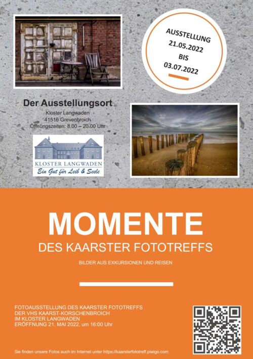 MOMENTE Fotoausstellung des Kaarster Fototreffs im Kloster Langwaden; Bildrechte: Jörgen Klein