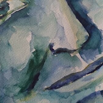 Trudi Sommer-Knuppertz - Blick 17x36 cm Aquarell