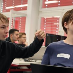 1. Kaarster Culture Hacking Party – Die zwei Mentoren Jonah und Sam ; Foto: (c) Frank Ahlert