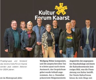 Beitrag aus "Kaarster Leben" 02/2024 des Stadt-Kurier Kurier Verlag GmbH, Neuss