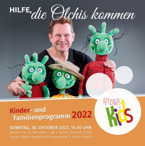 Programmtausch beim Kindertheater „Hilfe, die Olchis kommen" Programmtausch beim Kindertheater „Hilfe, die Olchis kommen"