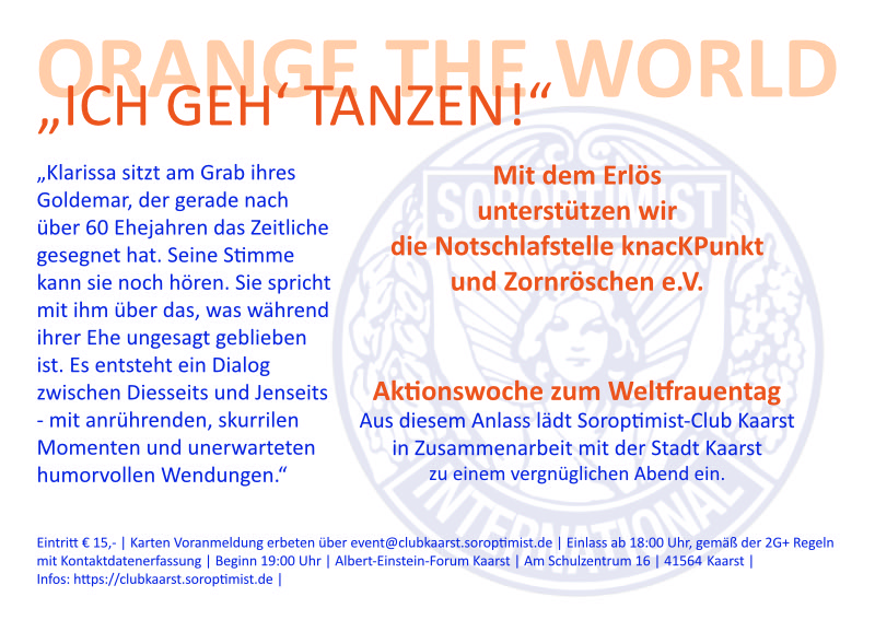 Orange Night for Ladies – Musikalisch-satirischer Abend mit Jule Vollmer Orange Night for Ladies – Musikalisch-satirischer Abend mit Jule Vollmer